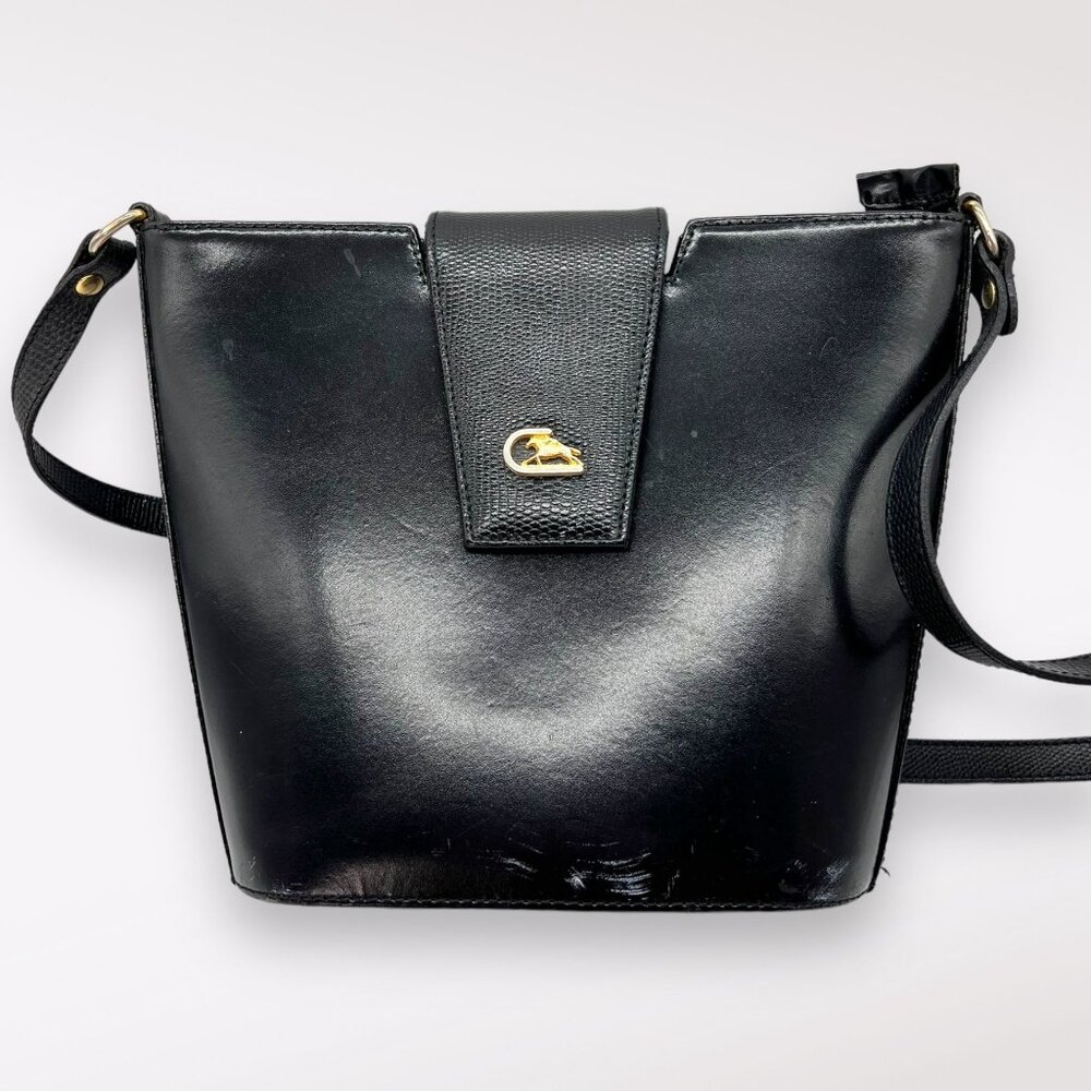 Elegant Black Leather Shoulder Bag